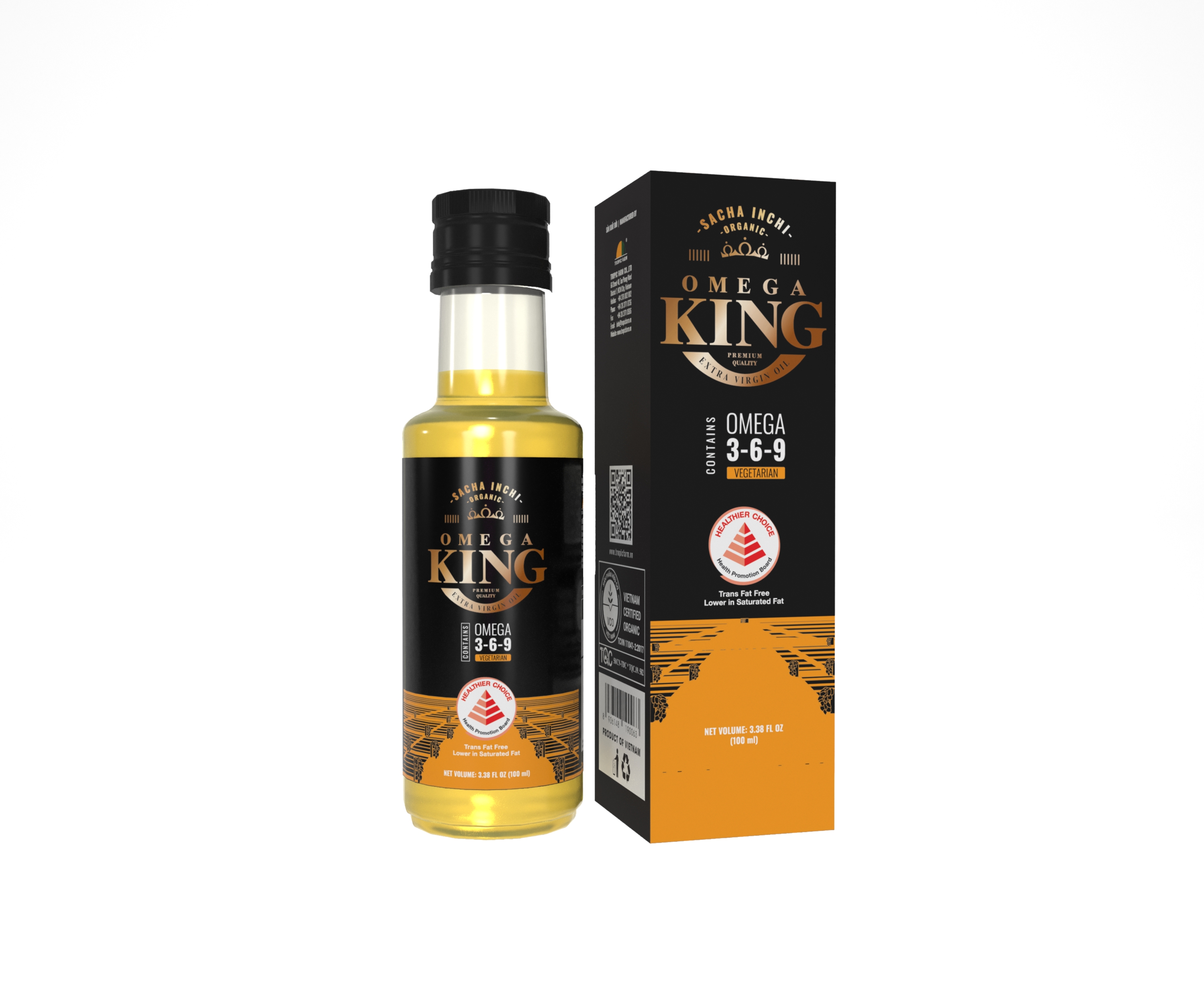 Dầu Sachi organic - Omega King - chai 100ml